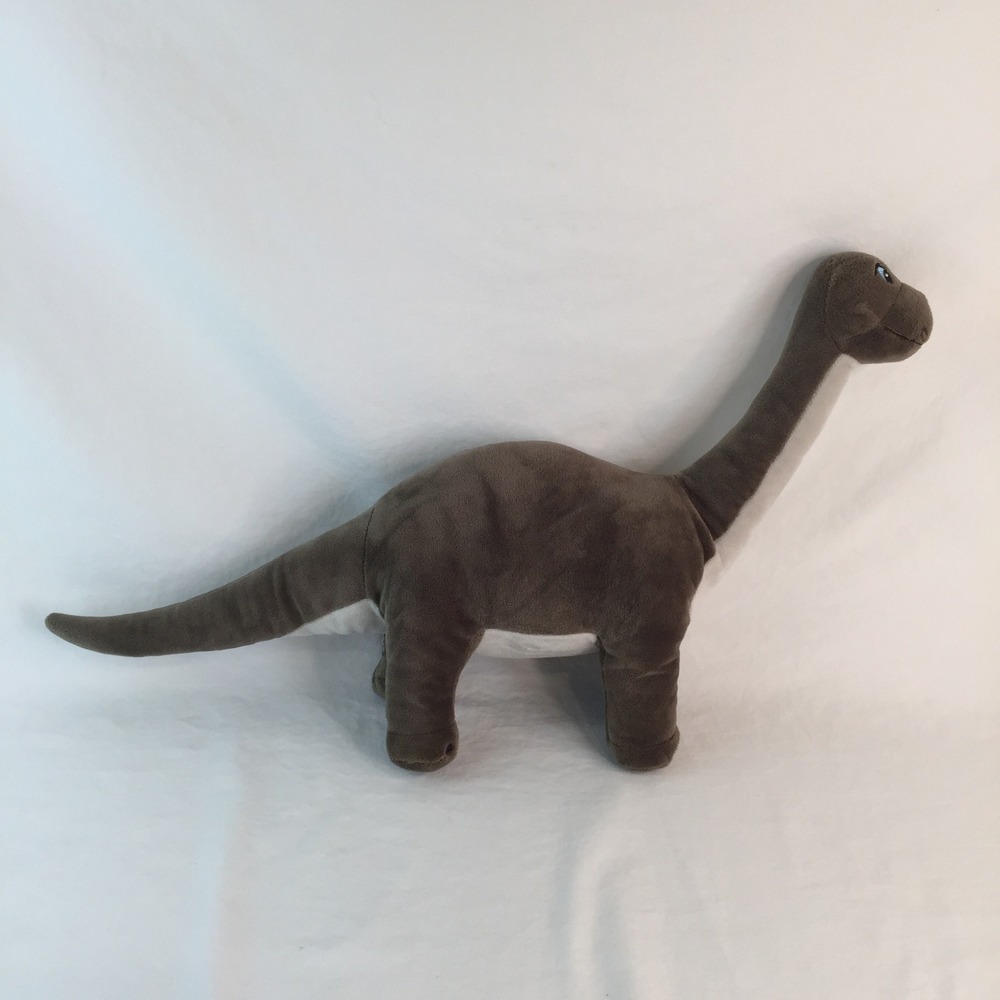 IKEA JATTELIK Dinosaur Plush Set 18" Green Stegosaurus 22" Brown Brontosaurus - Picture 8 of 13